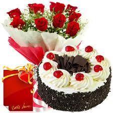 1 kg chocolate Cake 15 Red Roses