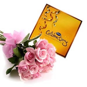Celebration , 30 pink roses